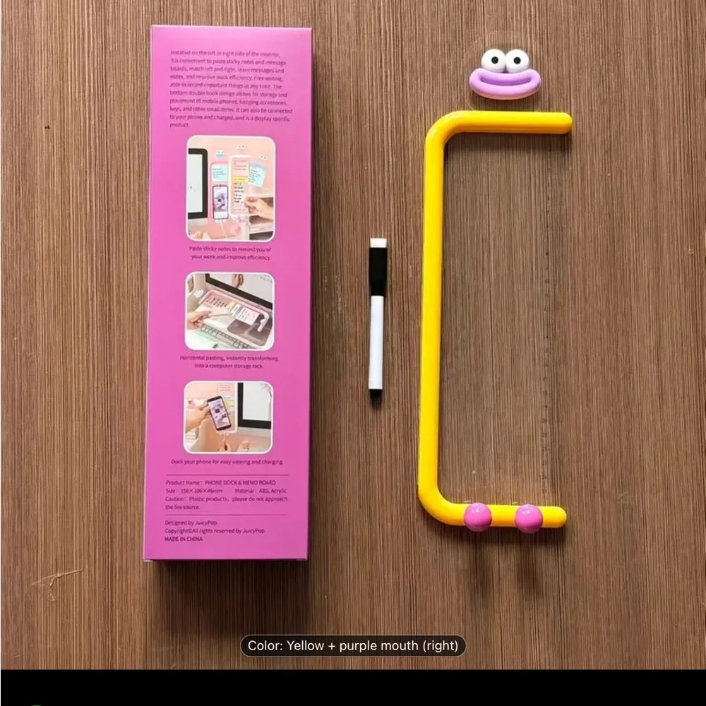 Blue and Pink Phone Holder with Notepad